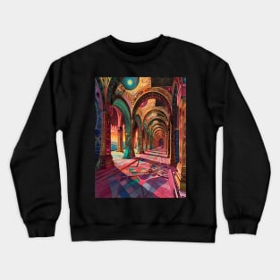 Psychedelic Cosmic Hallway Crewneck Sweatshirt